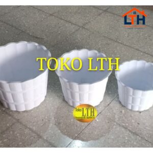 6-27-1.jpg POT BAMBU 35 PUTIH / POT BUNGA / POT TANAMAN / POT PUTIH PLASTIK