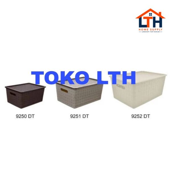 LUGANO 9251 DT HAWAII MEDIUM KERANJANG KOTAK BOX TUTUP SERBAGUNA BOX PARCEL